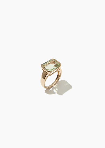 Mint Quartz Domino Ring