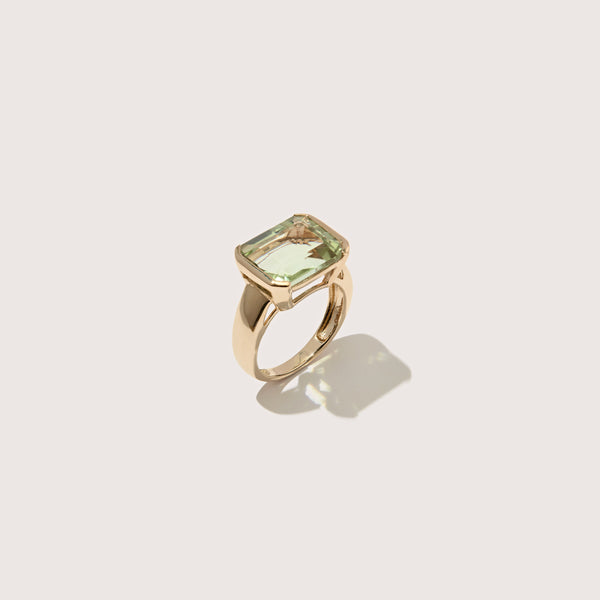 Mint Quartz Domino Ring