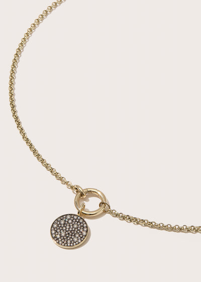 Dual Midnight Diamond Disc Necklace
