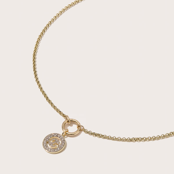 Dual Diamond Zodiac Necklace (Pre-Order)