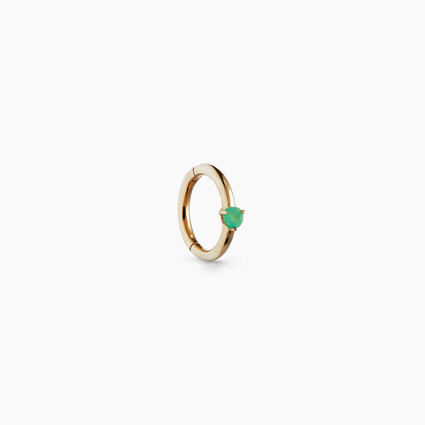 emerald hoop earring
