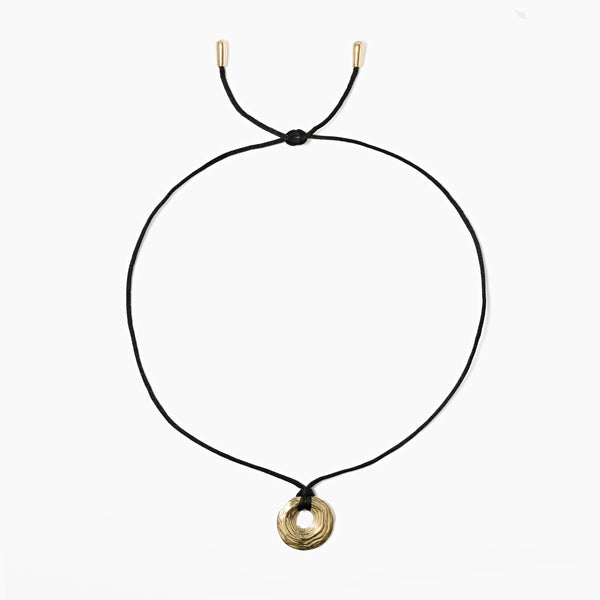 cord and gold vermeil necklace