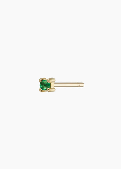 Tiny Emerald Stud