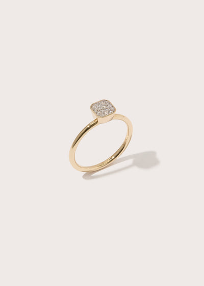 Slim Diamond Domino Ring