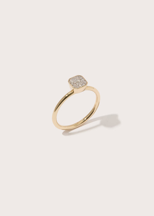 Slim Diamond Domino Ring