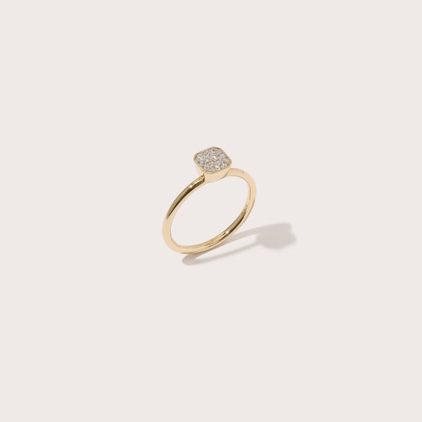 Slim Diamond Domino Ring