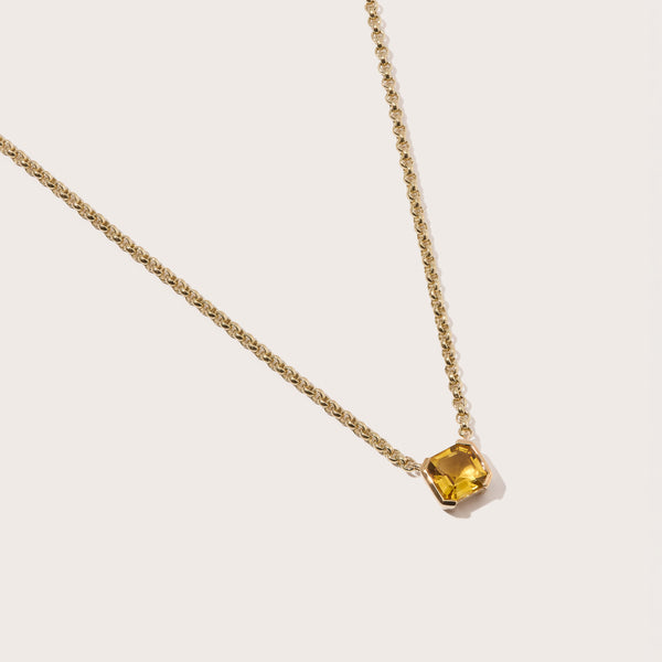 Citrine Domino Necklace