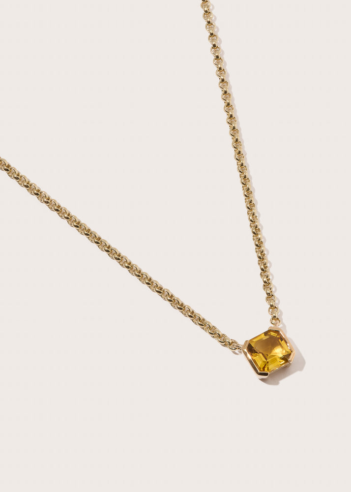 Citrine Domino Necklace