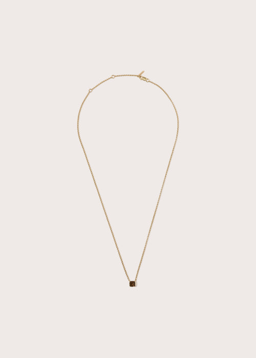 Smokey Quartz Domino Necklace