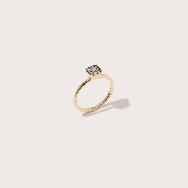 Slim Midnight Diamond Domino Ring