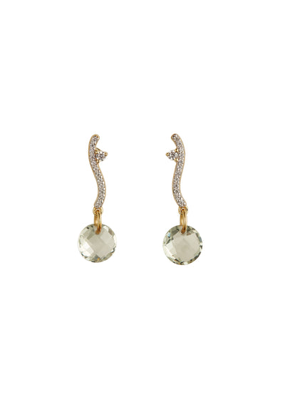 Green Amethyst Drop Earrings