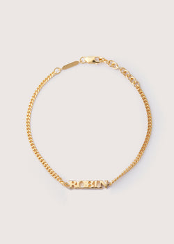 Solid Gold Personalised Name Bracelet (Made To Order)