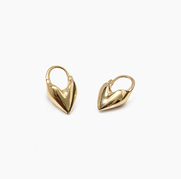 Gold Vermeil Heart Roscida Hoops