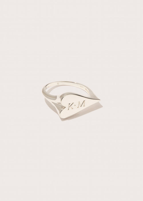 Heart Signet Ring with Complimentary Hand Engraving