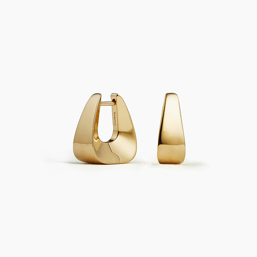 Otiumberg Yellow Gold Vermeil Delta gold hoops