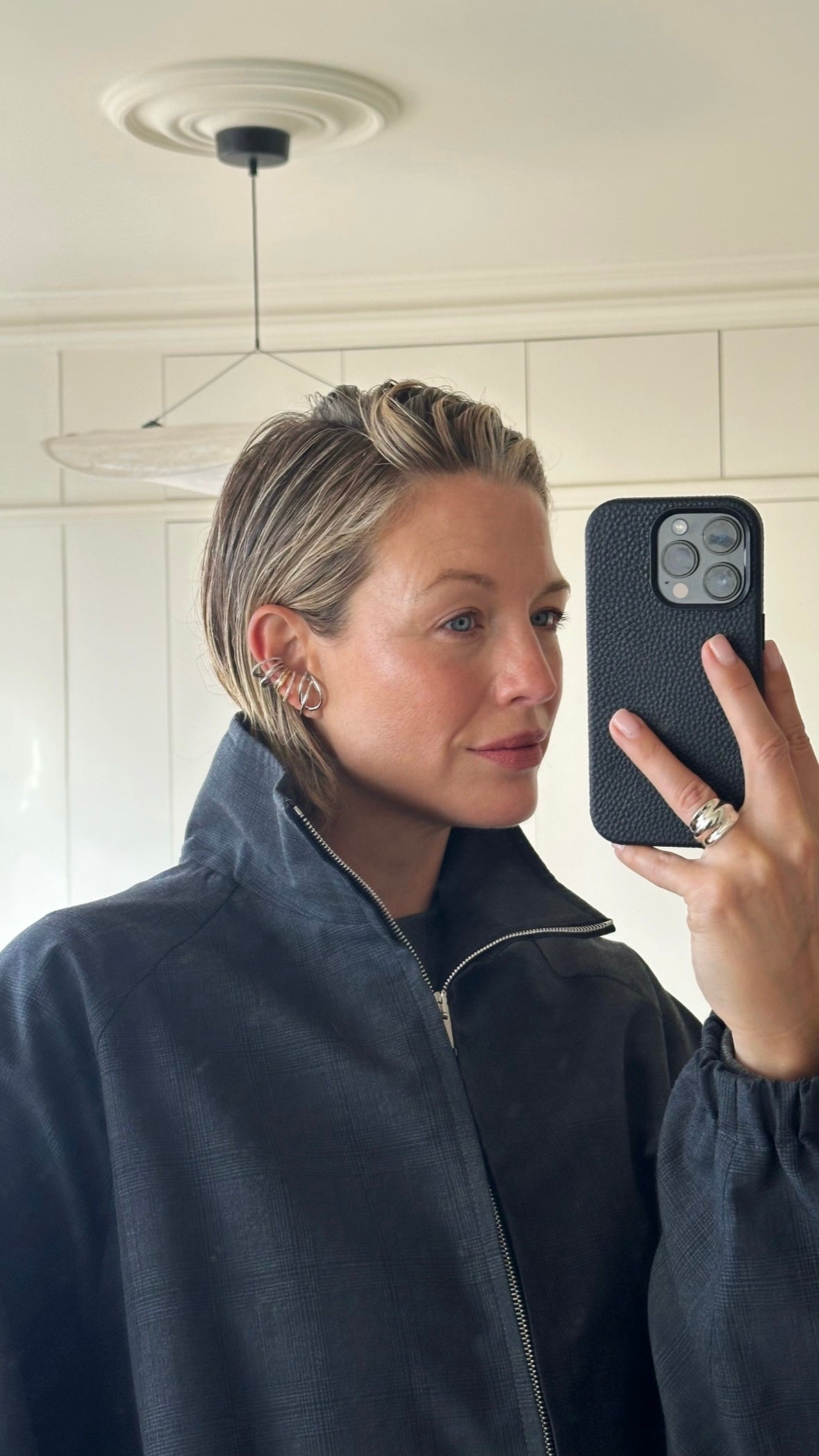 Alexis wears the Lower Lobe Ear Cuff & Double Ear Cuffs
