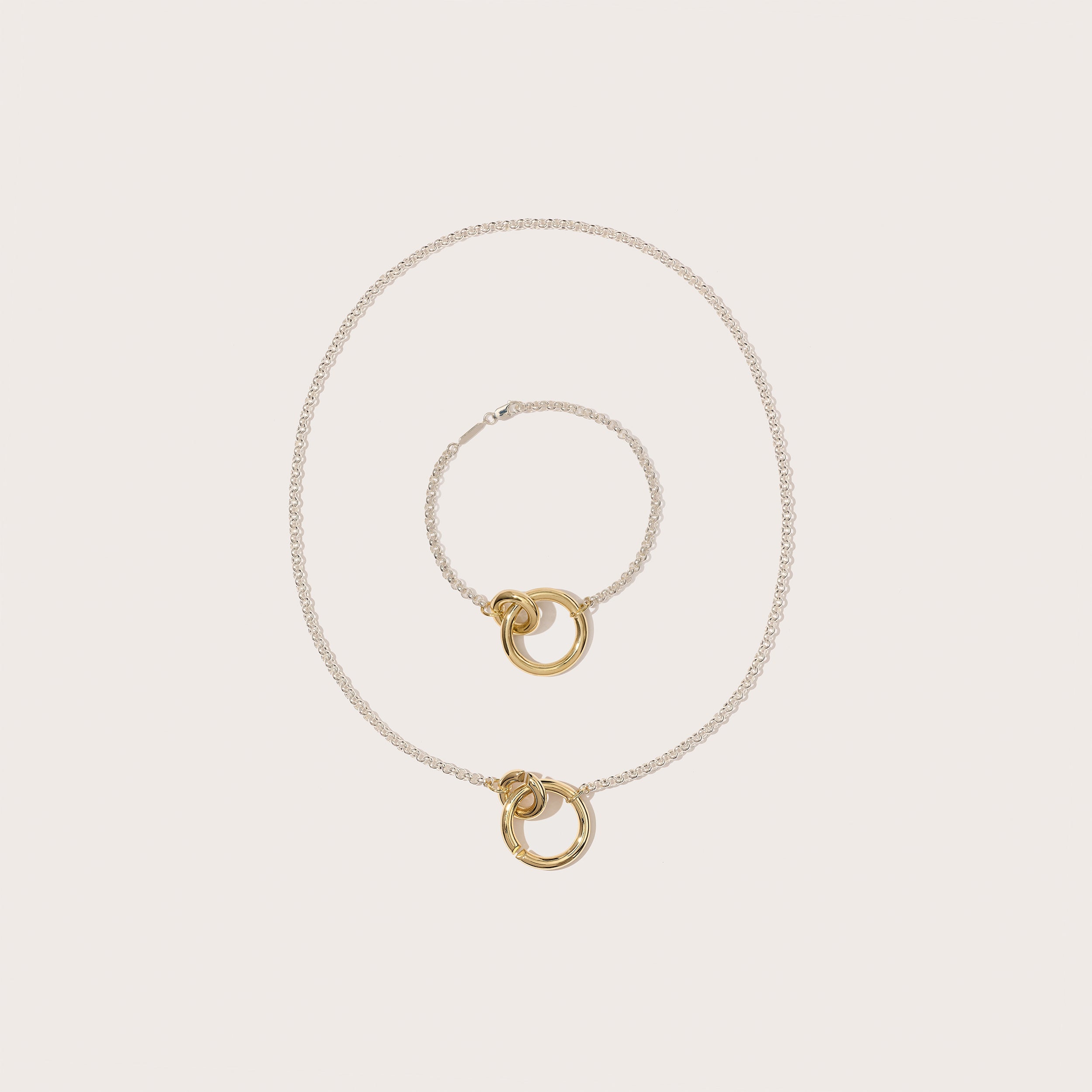Interlock Bracelet & Necklace Set
