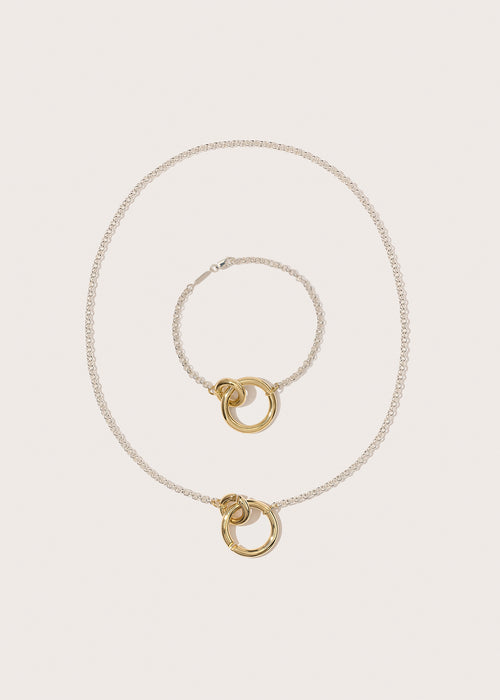 Interlock Bracelet & Necklace Set