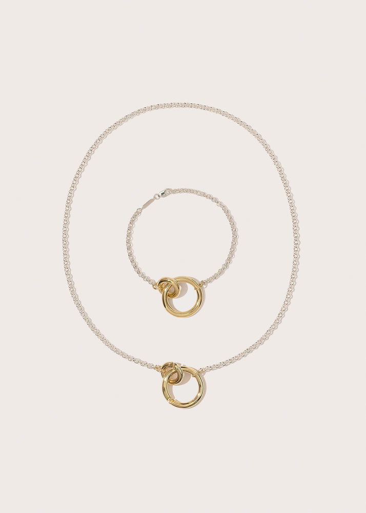 Interlock Bracelet & Necklace Set