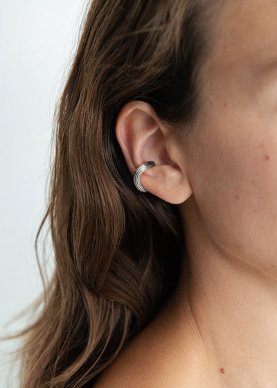 Twisted Ridged Ear Cuff