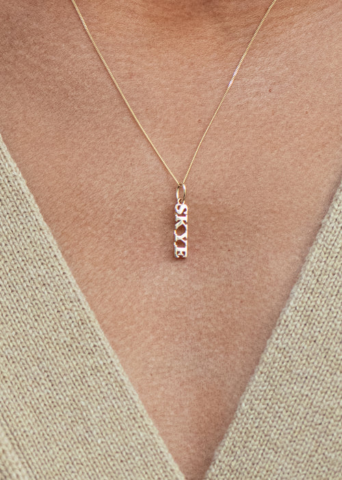 Solid Gold Name Pendant (Made To Order)