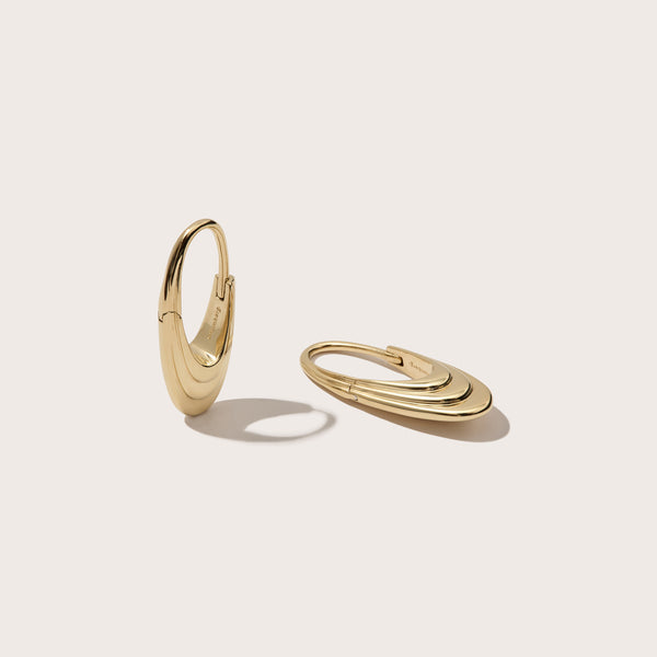Large Roscida Ridged Hoops