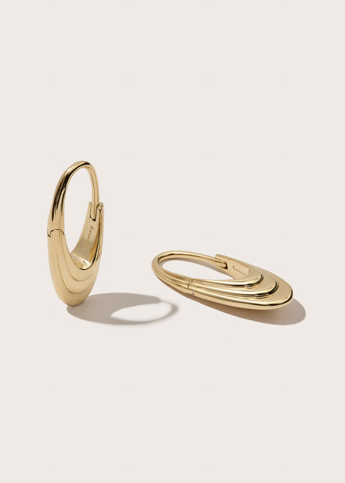 Large Roscida Ridged Hoops