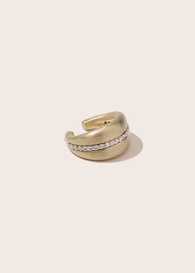Satin Pave Roscida Ear Cuff