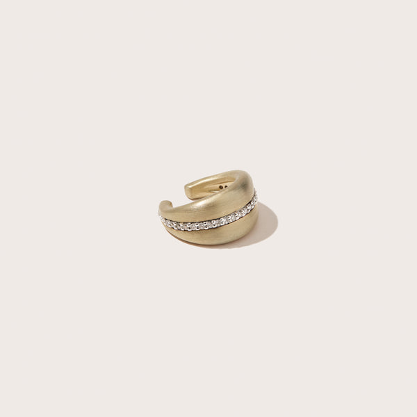 Satin Pave Roscida Ear Cuff