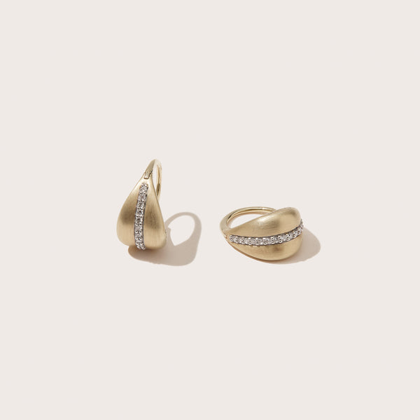Satin Pave Roscida Hoops