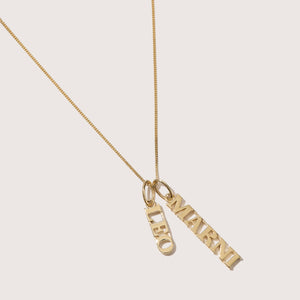 Solid Gold Name Pendant (Made To Order)