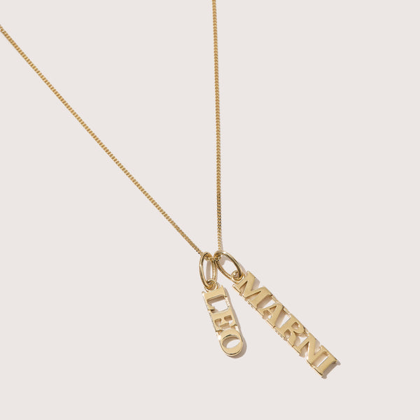 Solid Gold Name Pendant (Made To Order)