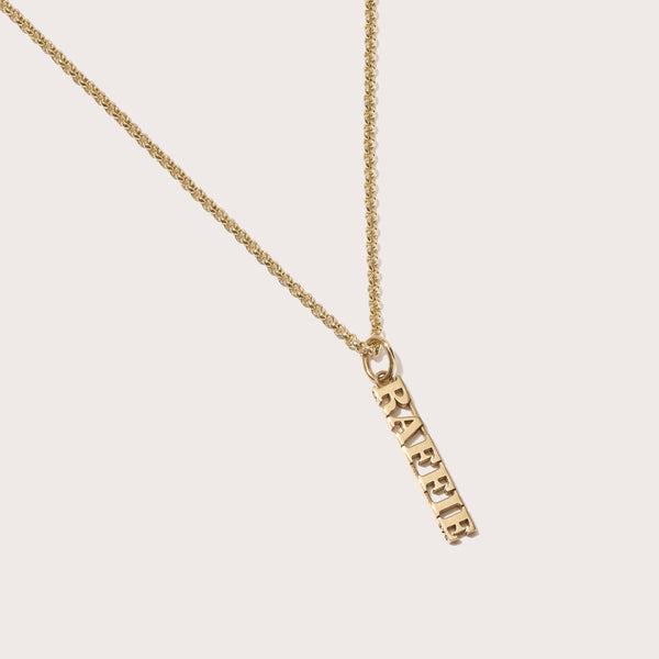 Solid Gold Name Pendant (Made To Order)