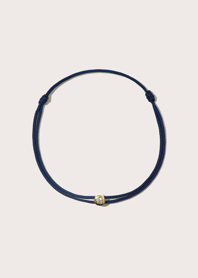 Diamond Bezel Cord Bracelet