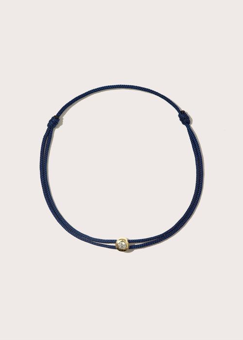 Diamond Bezel Cord Bracelet