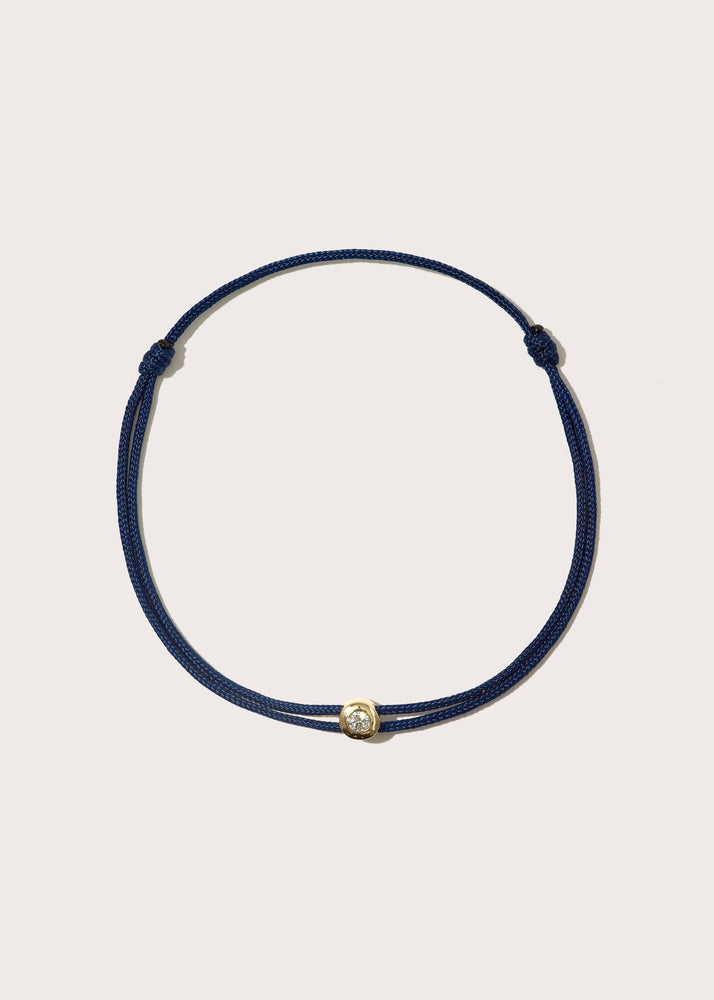 Diamond Bezel Cord Bracelet