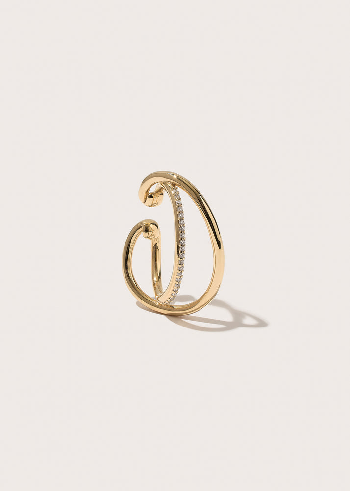 Pavé Dual Curve Ear Cuff