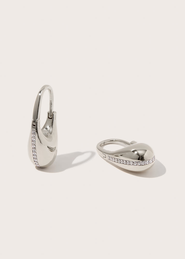 Pavé Roscida Drop Hoops