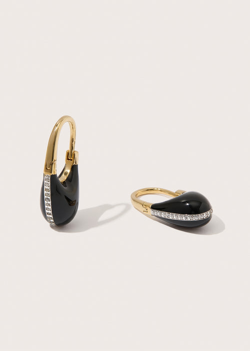 Pavé Roscida Drop Hoops