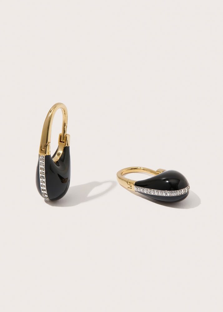 Pavé Roscida Drop Hoops
