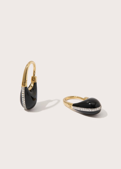 Pavé Roscida Drop Hoops