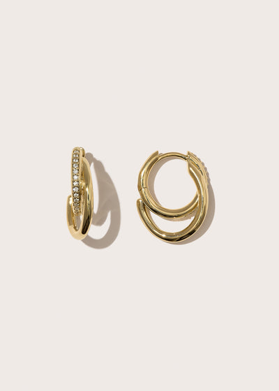 Small Pavé Spiralis Hoops