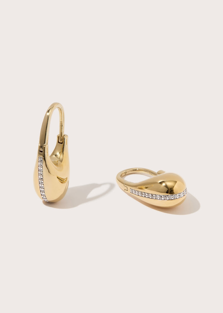 Pavé Roscida Drop Hoops
