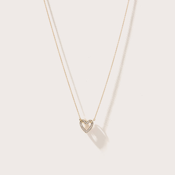 Petite Diamond Heart Necklace