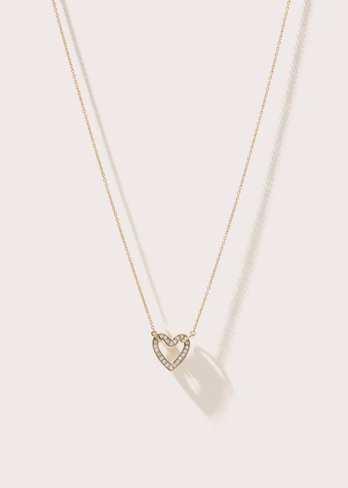 Petite Diamond Heart Necklace