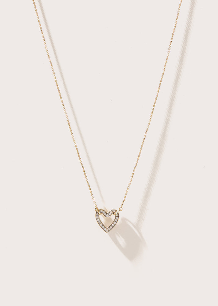 Petite Diamond Heart Necklace
