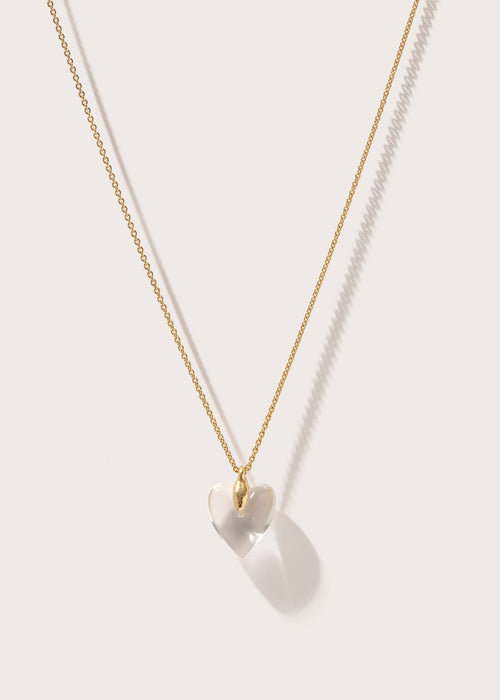 Quartz Heart Necklace