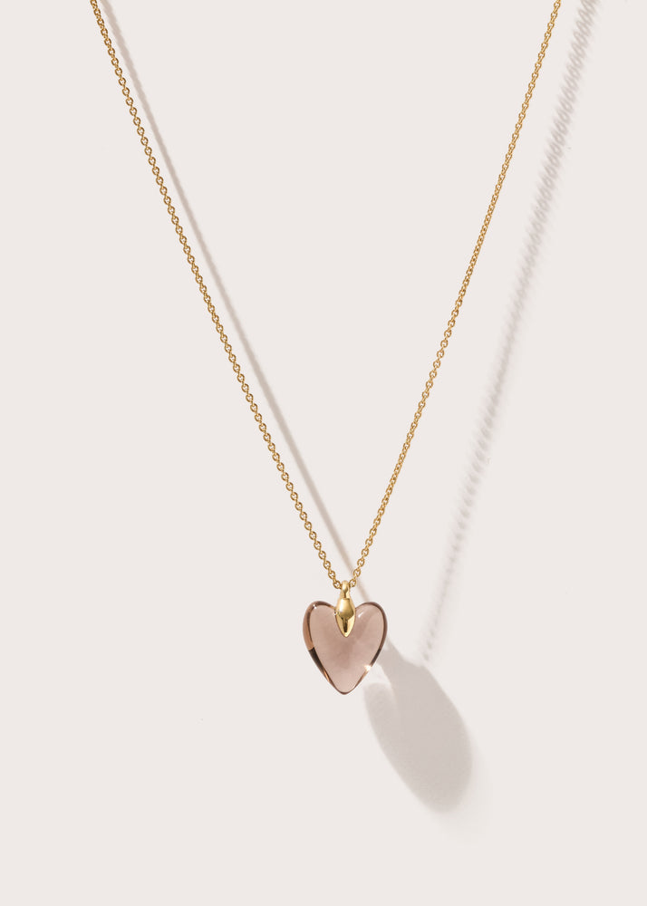 Smokey Quartz Heart Necklace