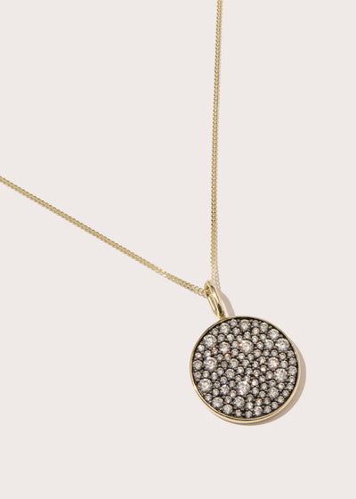 Midnight Diamond Disc Pendant