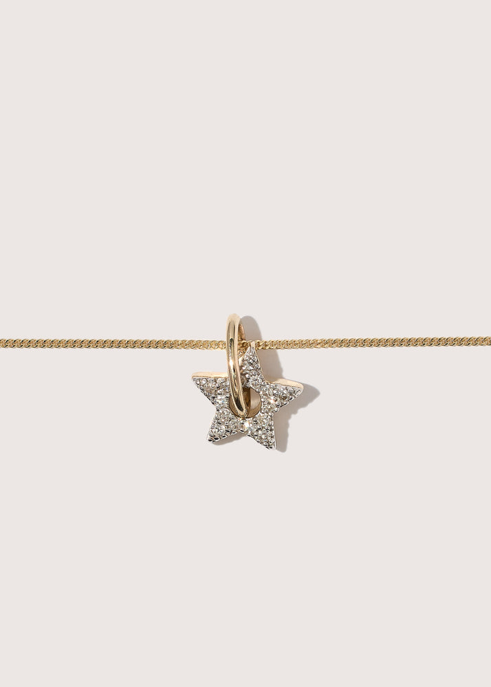 Tiny Diamond Star Pendant